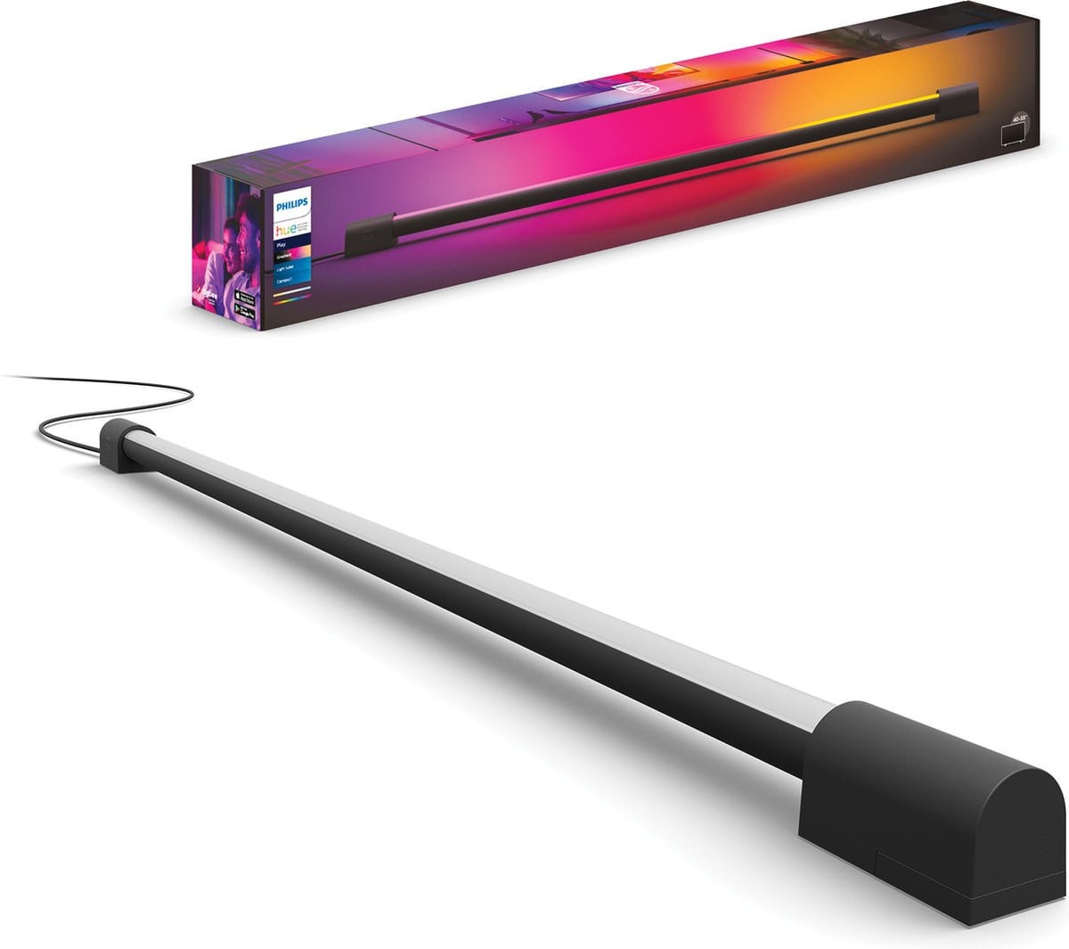 Philips Hue Play Gradient Lightstrip - Zwart - LED accentverlichting voor tv en woonkamer