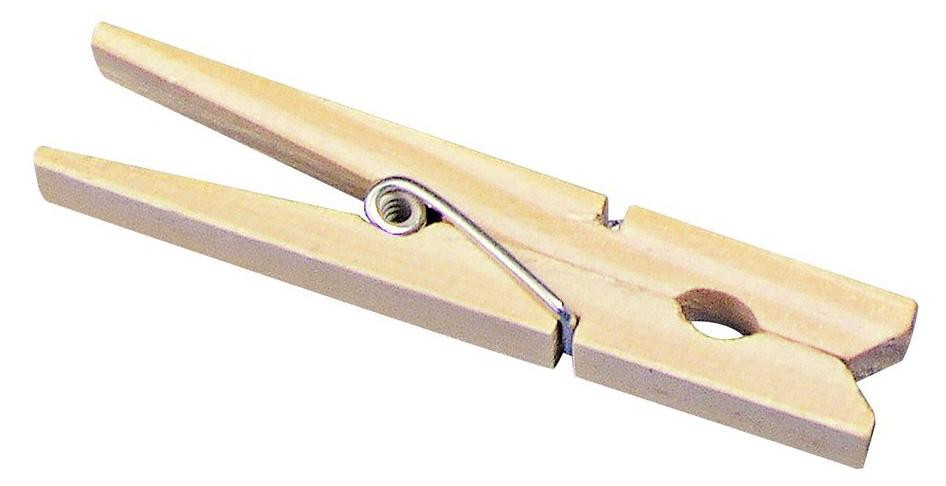 Solidchoice Houten wasknijpers, 100 stuks, 7,2 cm