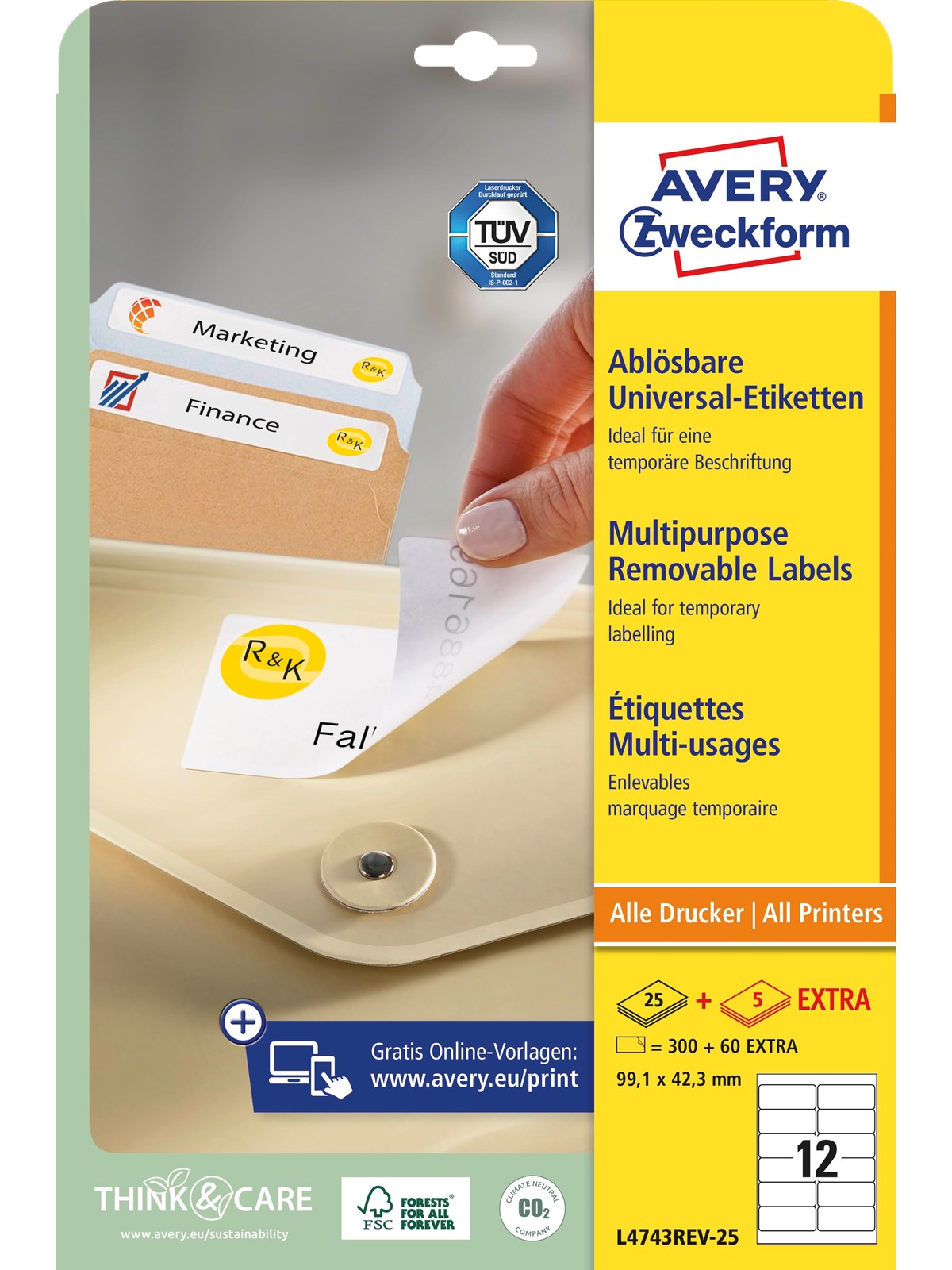 Avery Removable labels white