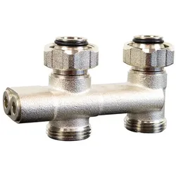 Umlenkstück mit Absperrung Durchgang, Typ D2/50; 3/4'' Eurokonus