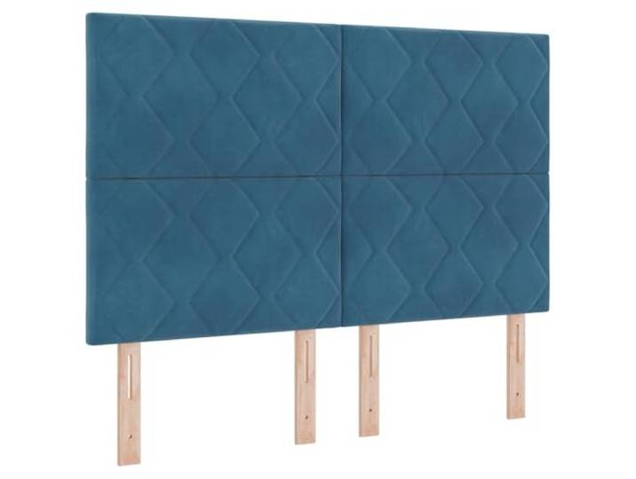 Makastle Kopfteil 160 cm Dunkelblau Samt Höhenverstellbar 118/128 cm Höhe wählbar