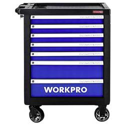 WorkPro WP209074 7-Schubladen Werkstattwagen mit 193 Werkzeugen