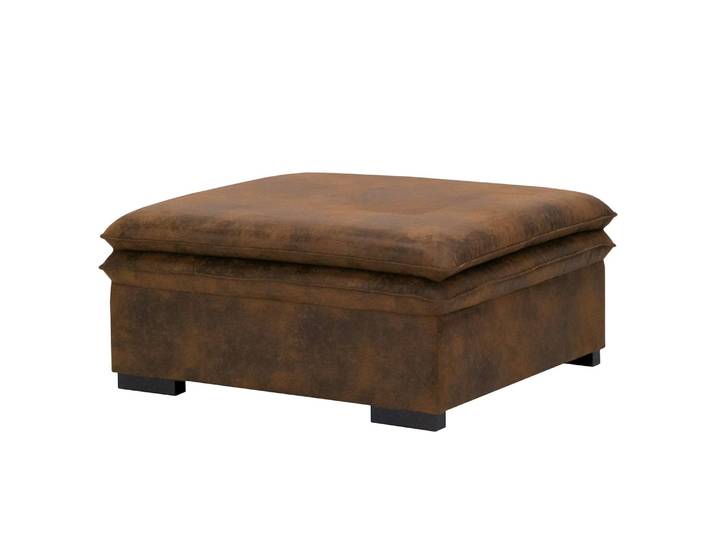 Polsterhocker Dailman 105 x 90cm Braun/Schokolade/ Braun Microfaser Goda: Schokoladenbraun