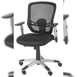 SIGMA Bürostuhl SC401, Kunststoff, verstellbare Sitzhöhe, schwarz/silber