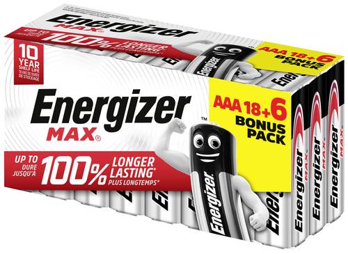 Energizer Max Micro (AAA)-Batterie Alkali-Mangan 1.5V 24St.