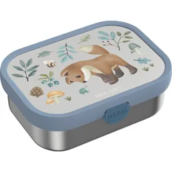 Mepal Campus Brotdose Edelstahl mit Bento-Einsatz und Gabel 750 ml Forest Friends