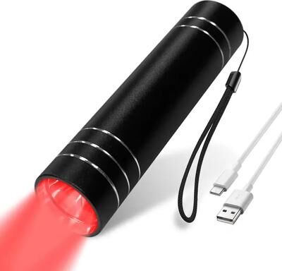Useful Little Things Professional Red And Blue Light Therapy Physiotherapy Flashlight black