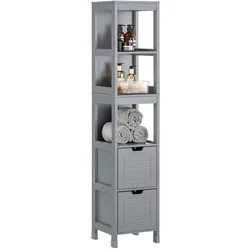 HOCHSCHRANK Dunkelgrau