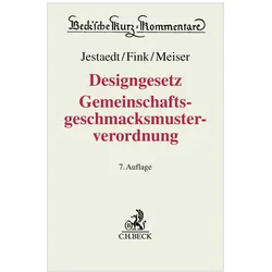 Designgesetz, Gemeinschaftsgeschmacksmusterverordnung, Fachbücher von Elisabeth Fink, Dirk Jestaedt, Christian Meiser