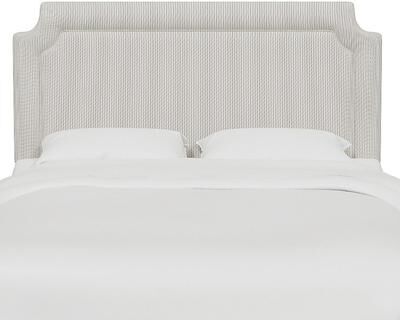 Vanessa Headboard - Clipped, Clipped/Pinstripe Taupe, King - Grandin Road