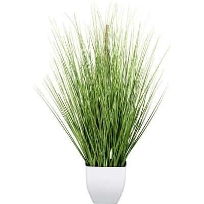 Kunstgras CREATIV GREEN "Grasbusch", grün, H:59cm, Kunststoff, Kunstpflanzen, im weißen Topf