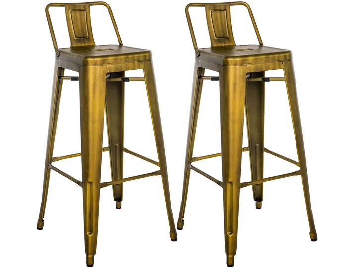 CLP Barhocker Mason (Set, 2er), aus Metall mit Fußstütze