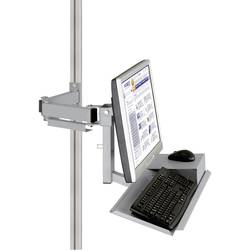 Manuflex LZ8200.9006 ESD Standard ESD-Monitorträger für Alu-Aufbauportale mit Tastatur- und Mausfläche, VESA-Adapter 75 mm