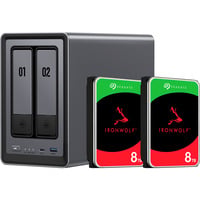 DXP2800 + 2x 8 TB Seagate IronWolf HDD Bundle, NAS