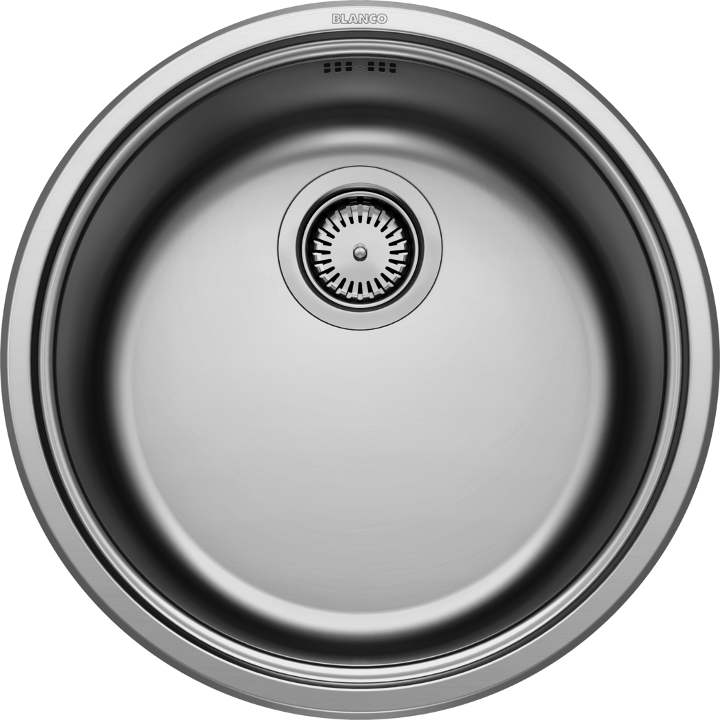 Blanco Rondosol évier 513306 46x39cm, finition Inox brossé, vanne de panier 3 2000 / 2 "