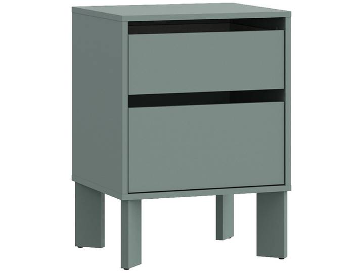 Nachttisch TAHOE 2 Schubladen 48.2x41.4x65.9cm grün dekor