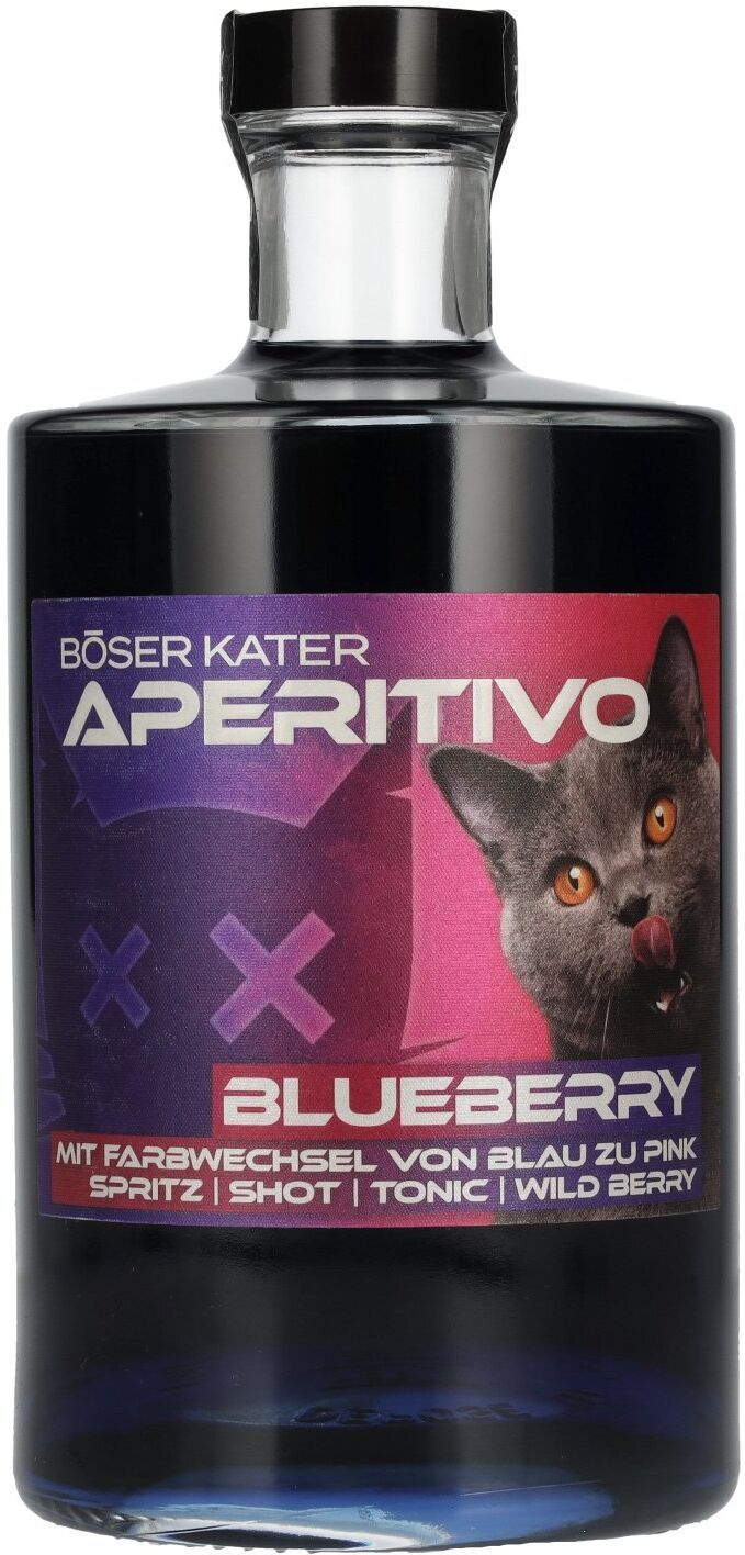 BÖSER KATER Aperitivo Blueberry Farbwechsel 15% Vol. 0,5l