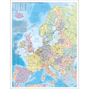 Stiefel Europakarte Organisationskarte, rahmenlos, Poster aus laminiertem Karton, politische Karte, 97 x 119 cm