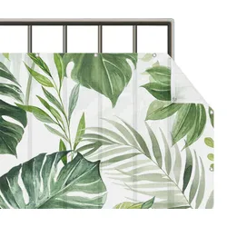 BALKON SICHTSCHUTZ Aquarell Tropische Blätter und Ranken II 400/50 cm