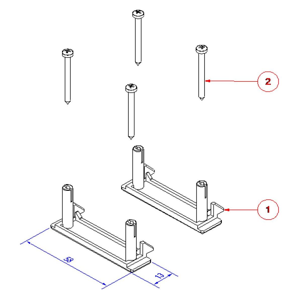 Bachmann Montageclip für Steckdosenleiste (918.025)
