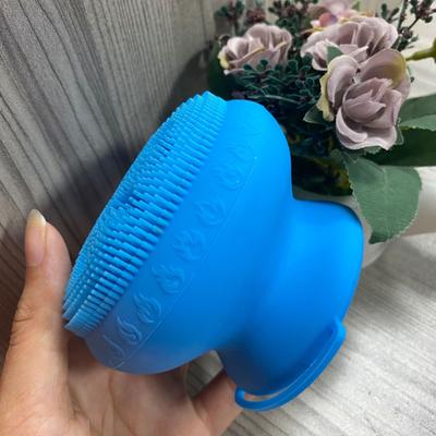ModernMart Silicone Jellyfish Facial Cleansing Brush For Deep Pore Exfoliation & Gentle Skin Massage blue