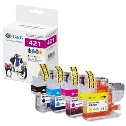 G&G Kompatibel mit Brother LC421VAL Druckerpatronen Multipack (4 x 200 Seiten) cyan, magenta, gelb, schwarz