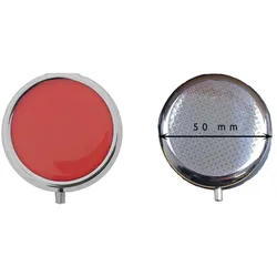 Pillendose Medikamentenbox Tablettenbox Rot Metall Klein Handlich Reisedose
