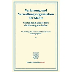 Verfassung und Verwaltungsorganisation der Städte., Fachbücher