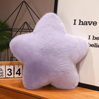 Lush Living Finds Fluffy Purple Pink Yellow Moon Star Heart Sky Pillow, Plush Cushion For Sofa Chair Back Support, Party Prop, Perfect grey