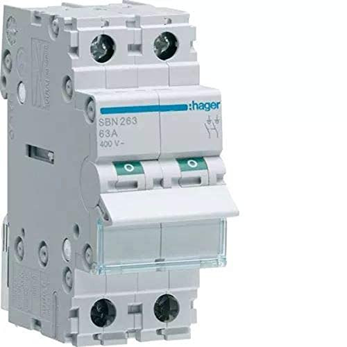 Hager SB-schakelaar Modular SB 2-polig 63 A 400 volt