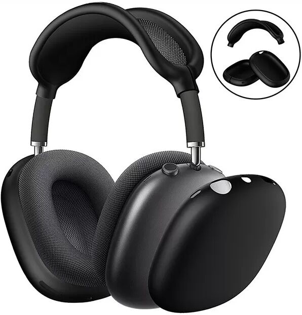 INF Ohrpolster, Schutzhülle und Kopfbügelkissen für Airpods Max-Kopfhörer Schwarz