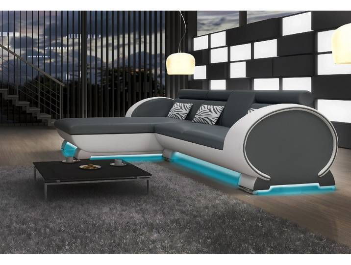 JVmoebel Ecksofa Elegantes Ledersofa mit Barfunktion und USB-Anschluss, Made in Europa