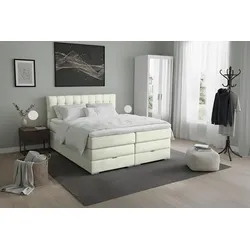 Boxspringbett London Elfenbein ca. 160x200cm