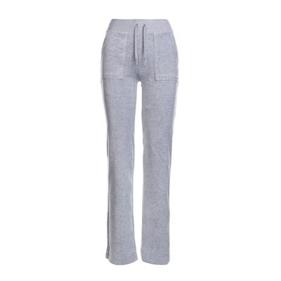 Sweathose JUICY COUTURE "DEL RAY Damen", Damen, Gr. S, EURO-Größen, grau (silber marl), 95% Baumwolle, 5% Elasthan, normal, Hosen Sweathose, Trainingshose Damen, Sweathose, Velour, Jogginghose mit Glitzer, Sale