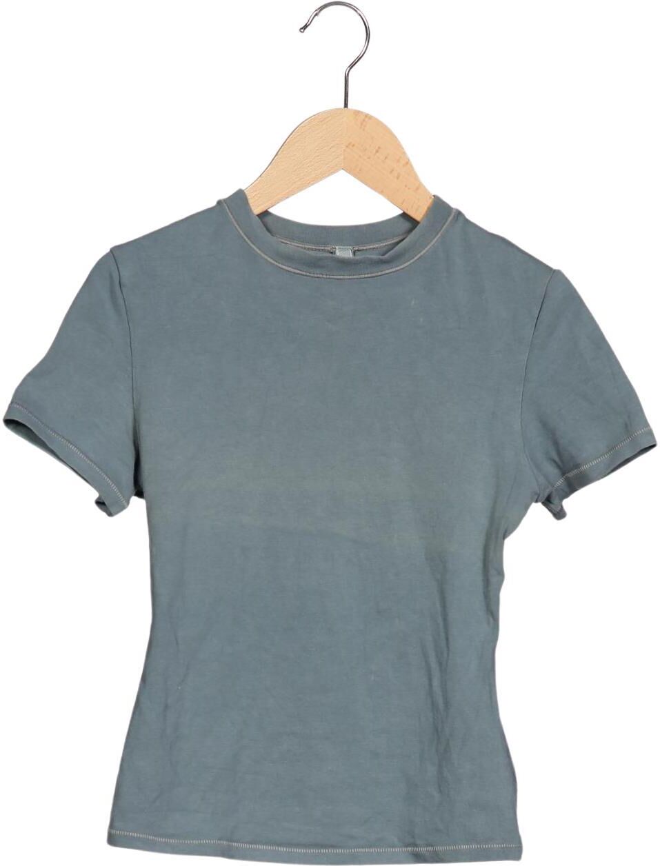 Skims Damen T-Shirt, Hellblau, Gr. S, Baumwolle / Elasthan - Second Hand
