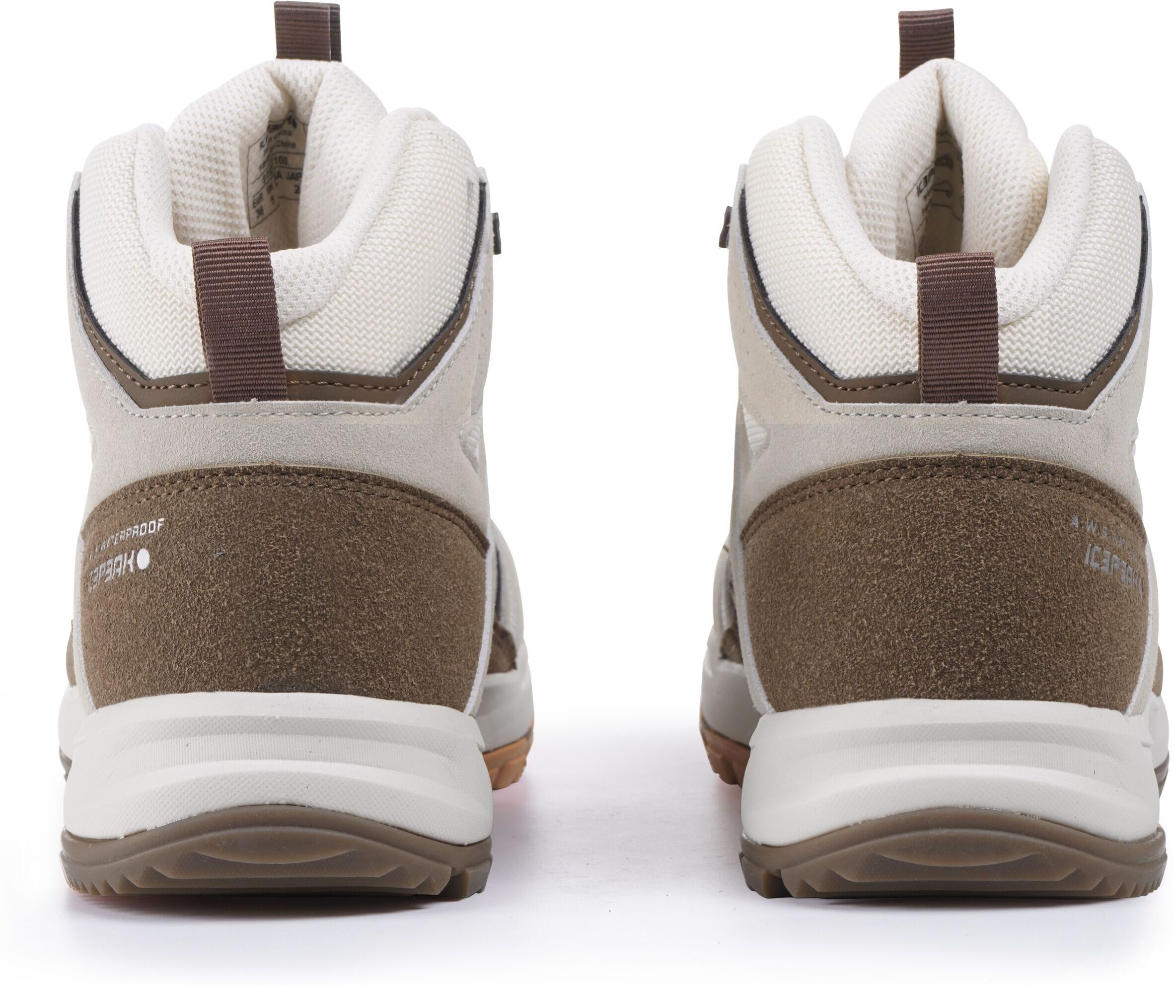 Wanderschuh ICEPEAK "AURA MC MS", Damen, Gr. 40, beige (dust), Synthetik, Schuhe Wanderschuh, wasserdicht dust 40