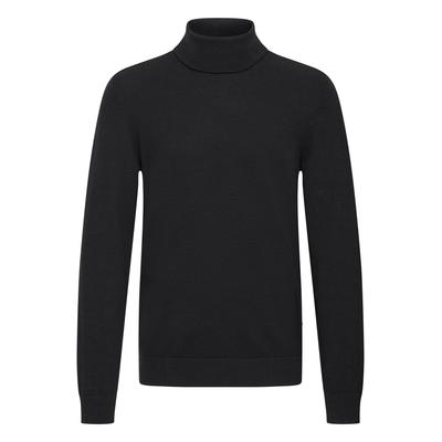 Rollkragenpullover BLEND "Rollkragenpullover BHBryan", Herren, Gr. S, schwarz (schwarz beauty), Obermaterial: 70% Baumwolle CO. 30% Nylon NY., Pullover Rollkragenpullover