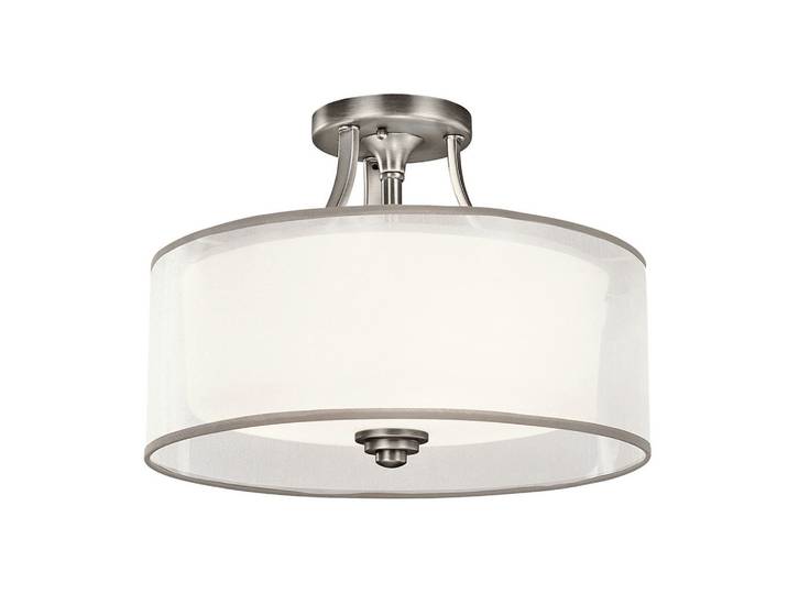 Elstead Lighting Deckenleuchte Lacey, Silberfarben, Metall, Glas, 27.8 cm, RoHS, Lampen & Leuchten, Innenbeleuchtung, Deckenleuchten, Deckenleuchten