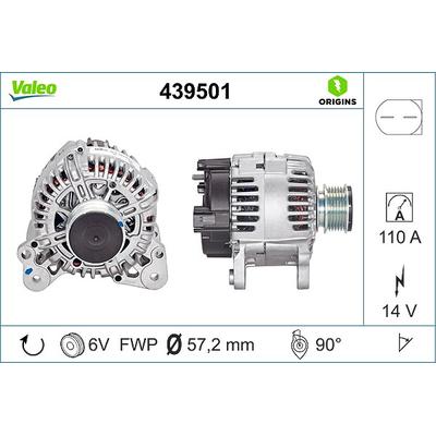 Valeo Generator [Hersteller-Nr. 439501] für VW, Seat, Skoda, Audi