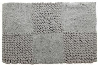 IH Casa Decor Poly-Cotton Handwoven Bath Mat Grey - Checkered