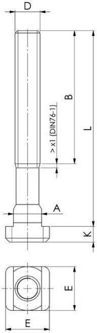 AMF Tasseau en T, rhombique 22/M20 mm (80309)