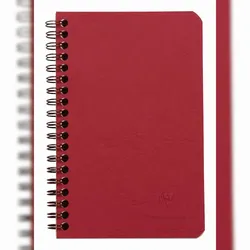Clairefontaine 5x Spiralbuch Age Bag mit Innentaschen 11X17cm liniert 60 Blatt - Rot 786162C