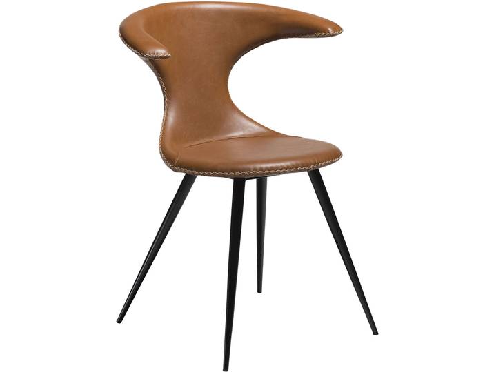 DAN-FORM Stuhl 2er-Set Flair hellbraun Kunstleder