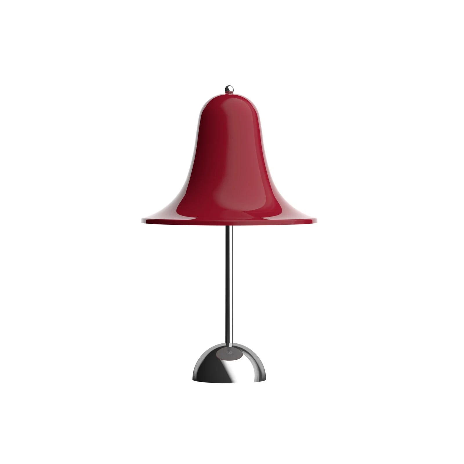 Verpan Pantop Accu-tafellamp Rood met LED en Dimbare Lichtsterkte