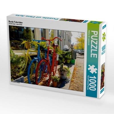 CALVENDO Puzzle Bunte Fahrräder | 1000 Teile Lege-Größe 64 × 48 cm Foto-Puzzle für glückliche Stunden