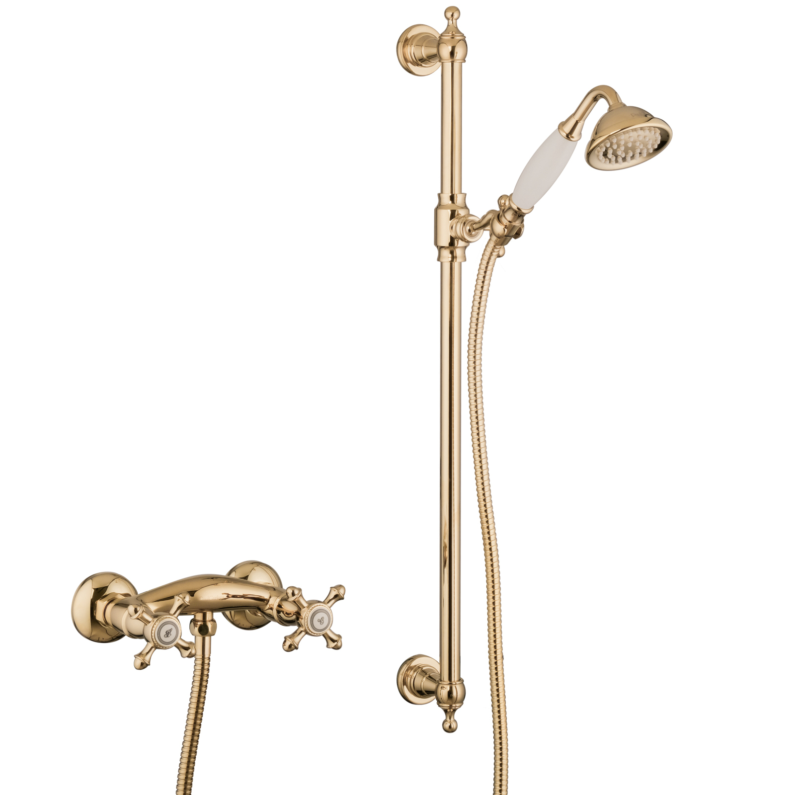 PaulGurkes Duschset Gold Nostalgie Antik Vintage