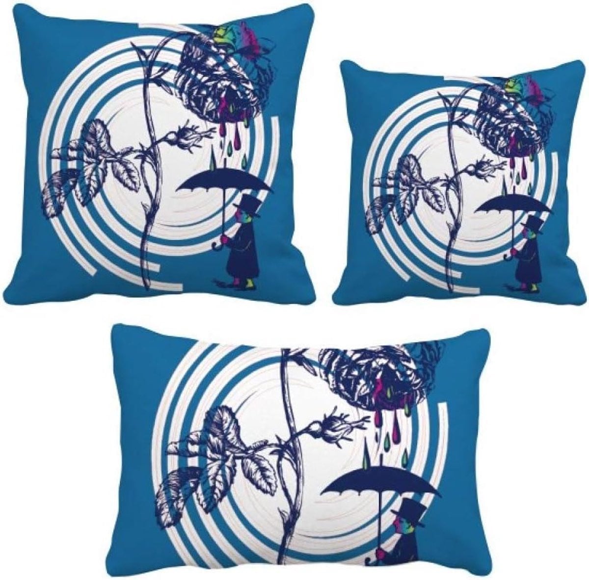 Wasbaar meerkleurig decoratief rechthoekig kussen voor in de woonkamer