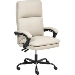 CHEFSESSEL Kunstleder Hellbeige Serene