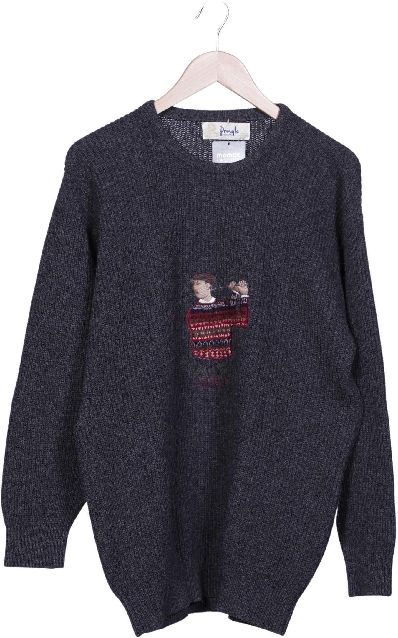 Pringle of Scotland Damen Pullover, Grau, Gr. M, Schurwolle - Second Hand