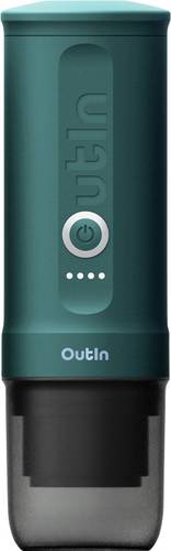 OutIn OTEM-01-Teal Espressomaschine Schwarz, Türkis für unterwegs / portable, mit Druckbrühsystem, mit Li-Ion Akku